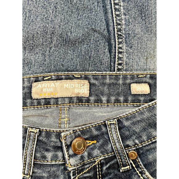 Ariat Rebar Workwear Womens 25S Mid Rise Bootcut Jeans - Picture 4 of 4